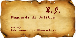 Magyaródi Julitta névjegykártya